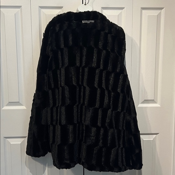 Guillaume Black Hooded Faux Fur Lined Coat Size L - Picture 12 of 15